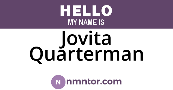 Jovita Quarterman