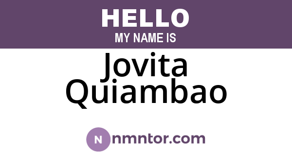 Jovita Quiambao