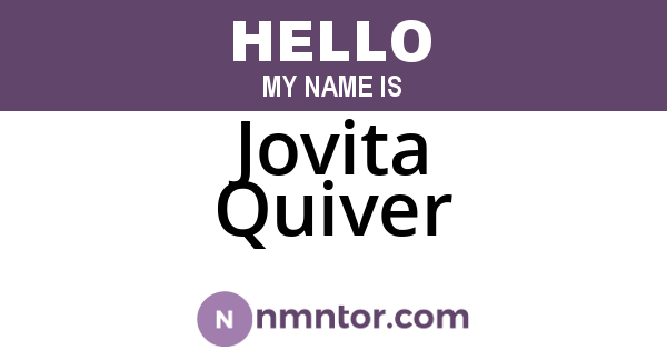 Jovita Quiver