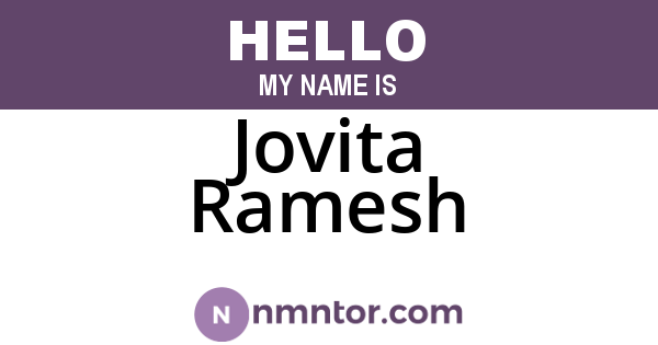 Jovita Ramesh