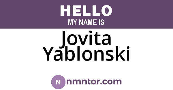 Jovita Yablonski