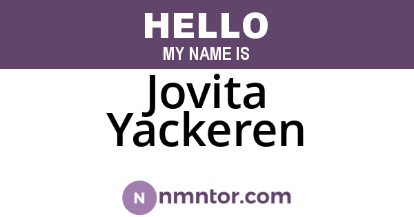 Jovita Yackeren
