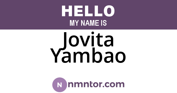 Jovita Yambao