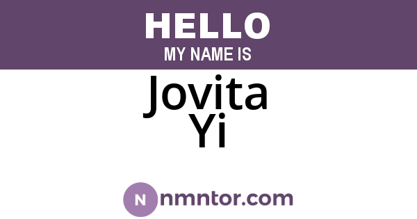 Jovita Yi