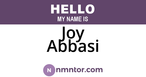 Joy Abbasi