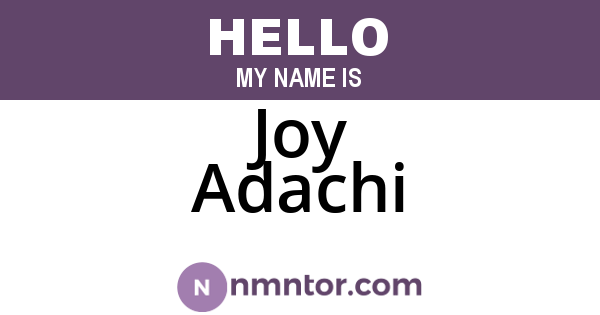 Joy Adachi