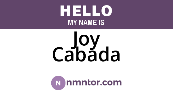 Joy Cabada
