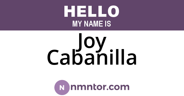 Joy Cabanilla