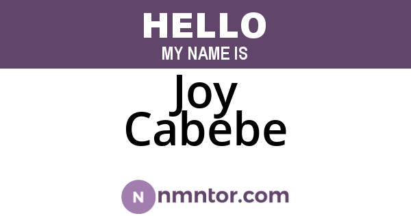 Joy Cabebe