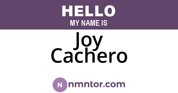 Joy Cachero