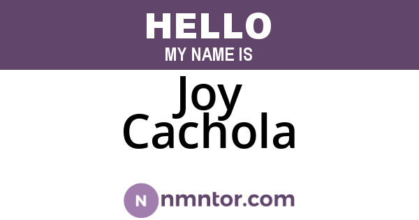 Joy Cachola