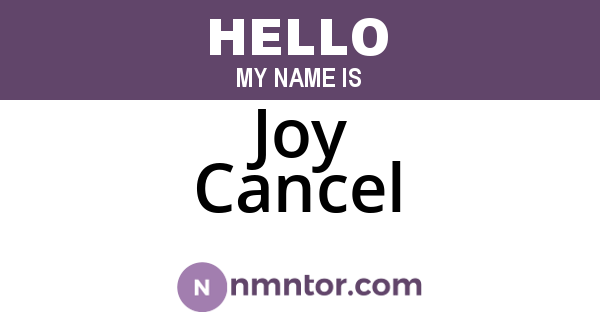 Joy Cancel