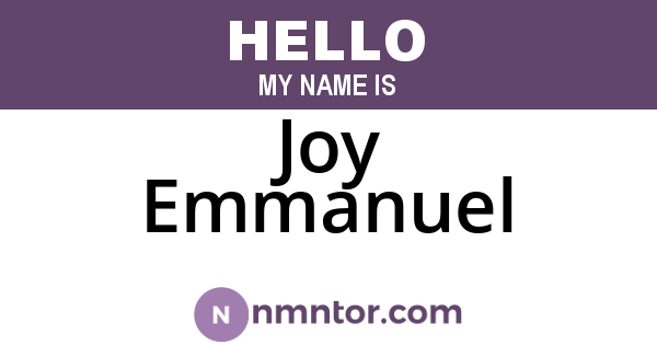 Joy Emmanuel