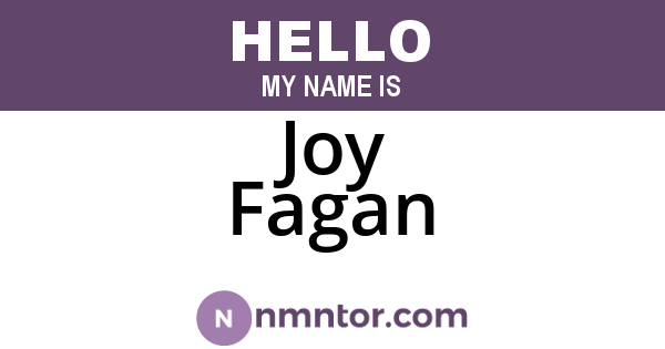 Joy Fagan