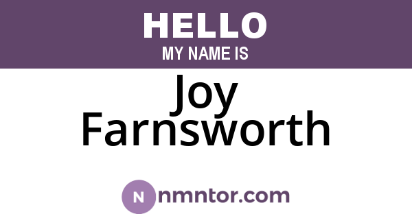 Joy Farnsworth