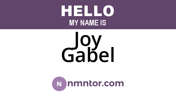 Joy Gabel