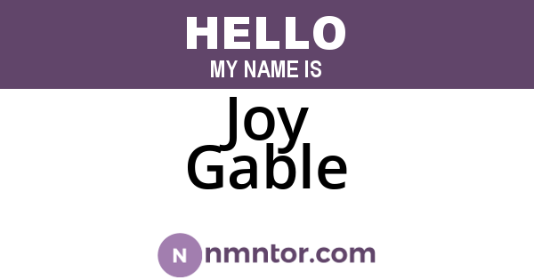 Joy Gable