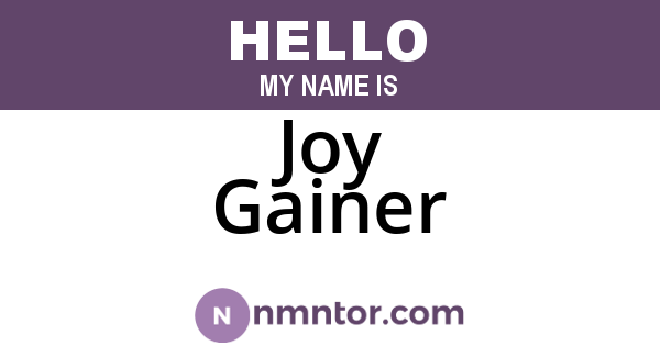 Joy Gainer