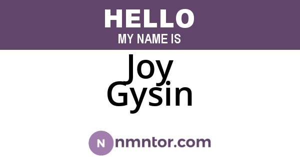Joy Gysin