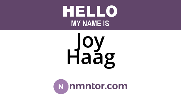 Joy Haag