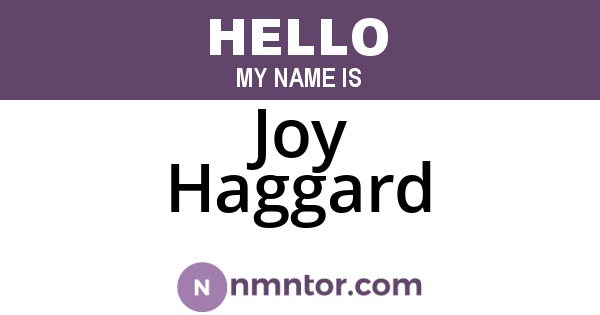 Joy Haggard