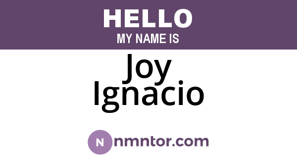 Joy Ignacio