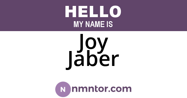 Joy Jaber