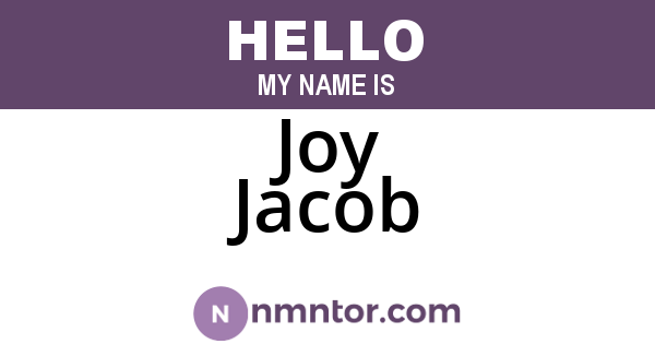 Joy Jacob