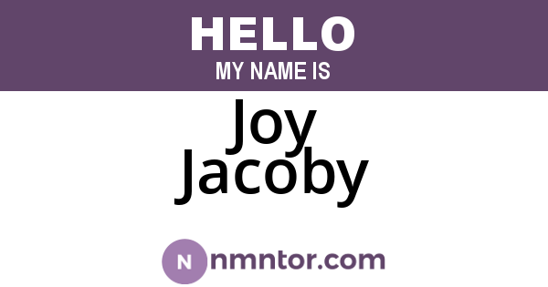 Joy Jacoby