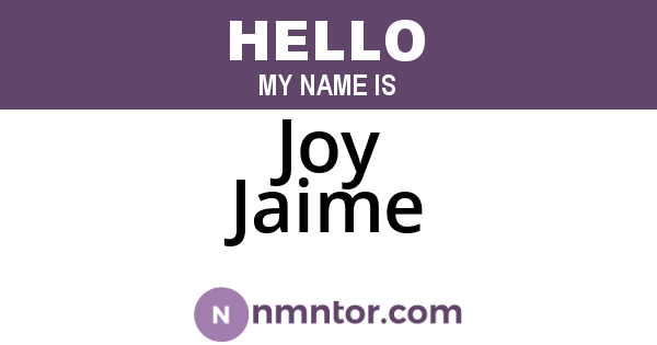 Joy Jaime