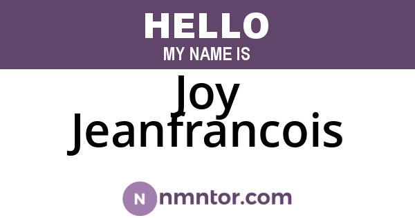 Joy Jeanfrancois