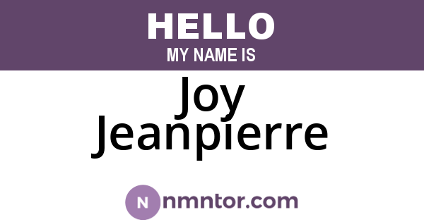 Joy Jeanpierre