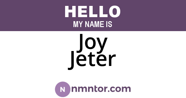 Joy Jeter