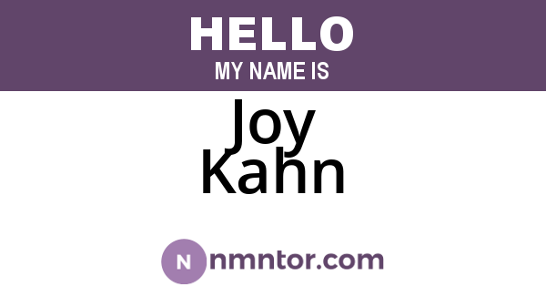 Joy Kahn