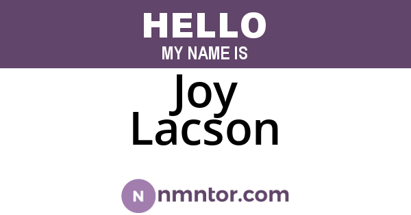 Joy Lacson