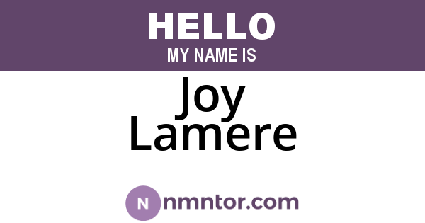 Joy Lamere