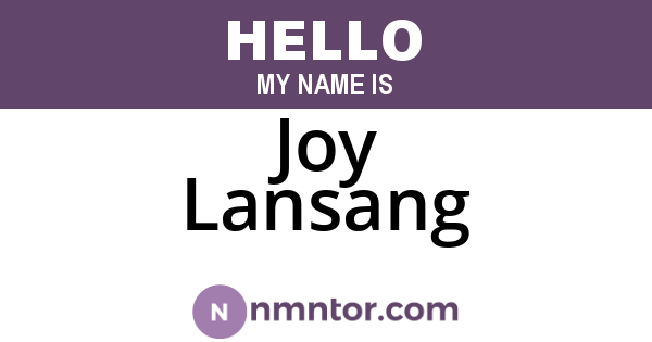 Joy Lansang
