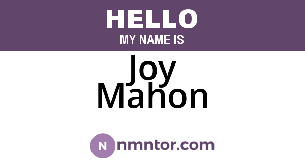 Joy Mahon