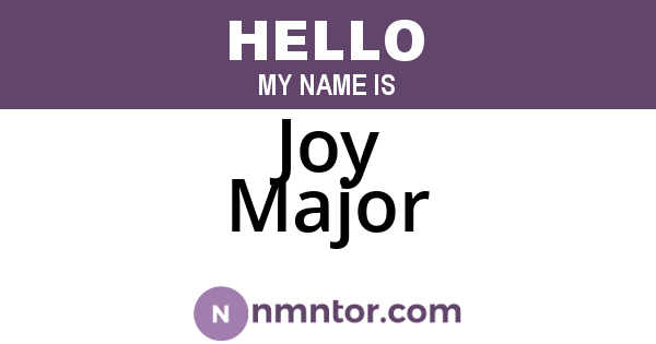 Joy Major