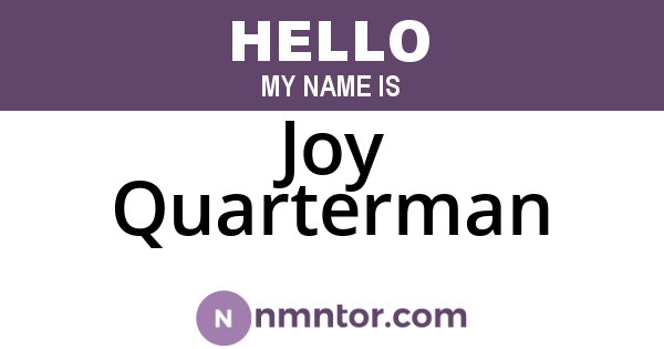Joy Quarterman