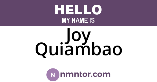Joy Quiambao