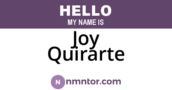 Joy Quirarte