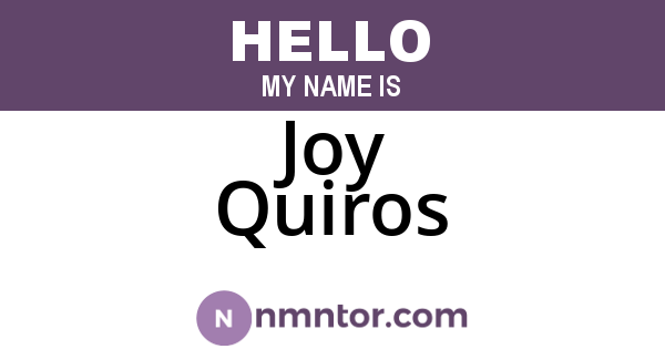 Joy Quiros