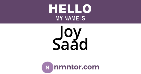 Joy Saad