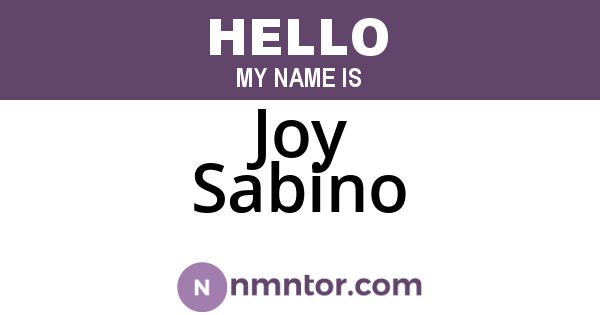 Joy Sabino