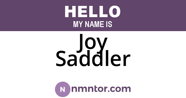 Joy Saddler