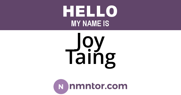 Joy Taing