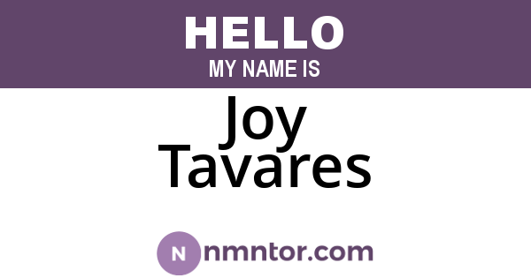 Joy Tavares