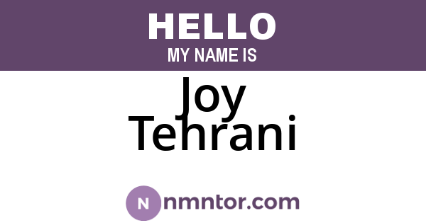 Joy Tehrani