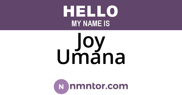 Joy Umana